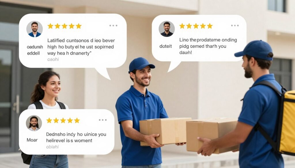 آراء العملاء في خدمة توصيل طلبات أبوظبي من لايث دليفري
