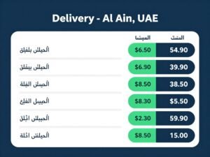 أسعار خدمات مندوب توصيل العين