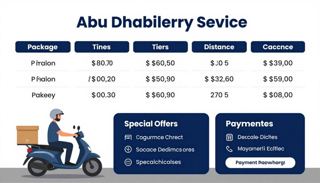 أسعار خدمة توصيل طلبات أبوظبي من لايث دليفري