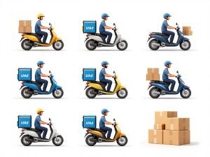 أنواع مختلفة من خدمات التوصيل في مدينة العين