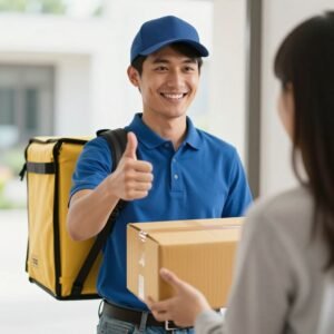 تقييم إيجابي لخدمة مندوب توصيل سريع تقييم إيجابي لخدمة مندوب توصيل سريع