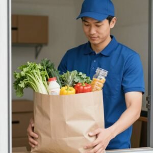 توصيل المواد الغذائية والبقالة عبر مندوب توصيل سريع توصيل المواد الغذائية والبقالة عبر مندوب توصيل سريع