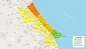 خريطة مناطق التغطية لخدمات التوصيل في أبوظبي
