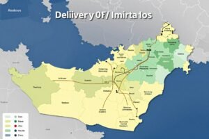 خريطة مناطق خدمة مندوب توصيل طلبات في الإمارات