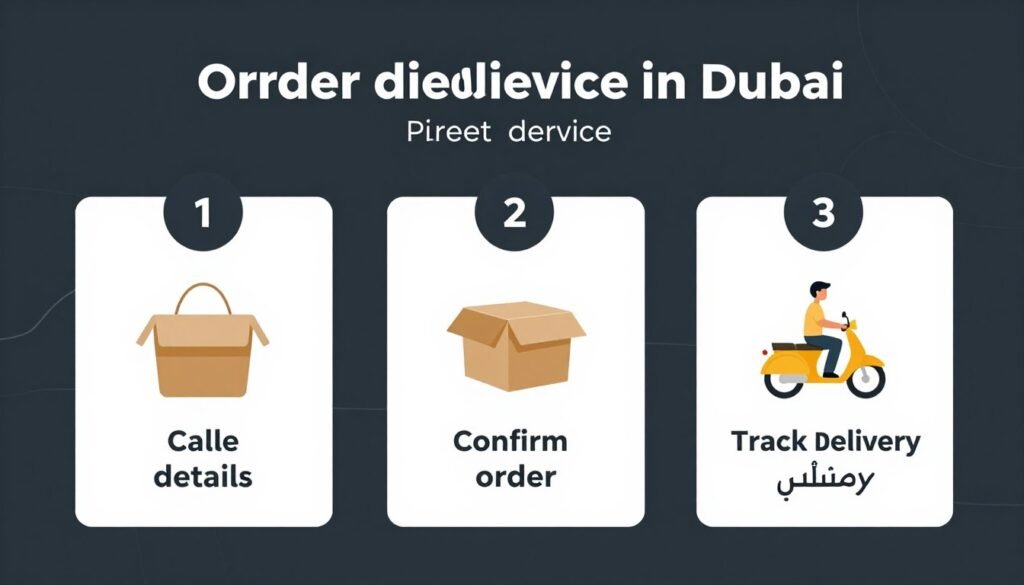 خطوات طلب خدمة مندوب توصيل دبي