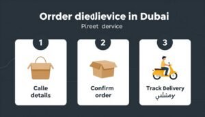 خطوات طلب خدمة مندوب توصيل دبي