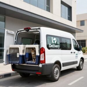 سيارة مجهزة لتوصيل القطط من لايث دليفري