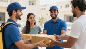 عملاء راضون عن خدمة مندوب توصيل في دبي عملاء راضون عن خدمة مندوب توصيل في دبي