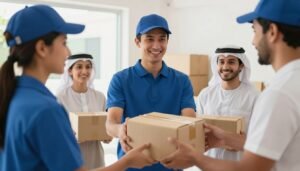 عملاء راضون عن خدمة مندوب توصيل محترف عملاء راضون عن خدمة مندوب توصيل محترف