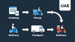 عملية توصيل الطلبات مع مندوب توصيل الإمارات من ليث عملية توصيل الطلبات مع مندوب توصيل الإمارات من ليث