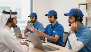 فريق خدمة العملاء في مندوب ام القوين