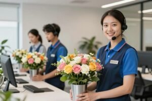 فريق خدمة عملاء لايث دليفري لخدمة توصيل زهور