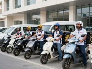 فريق مندوبي التوصيل السريع في أبوظبي