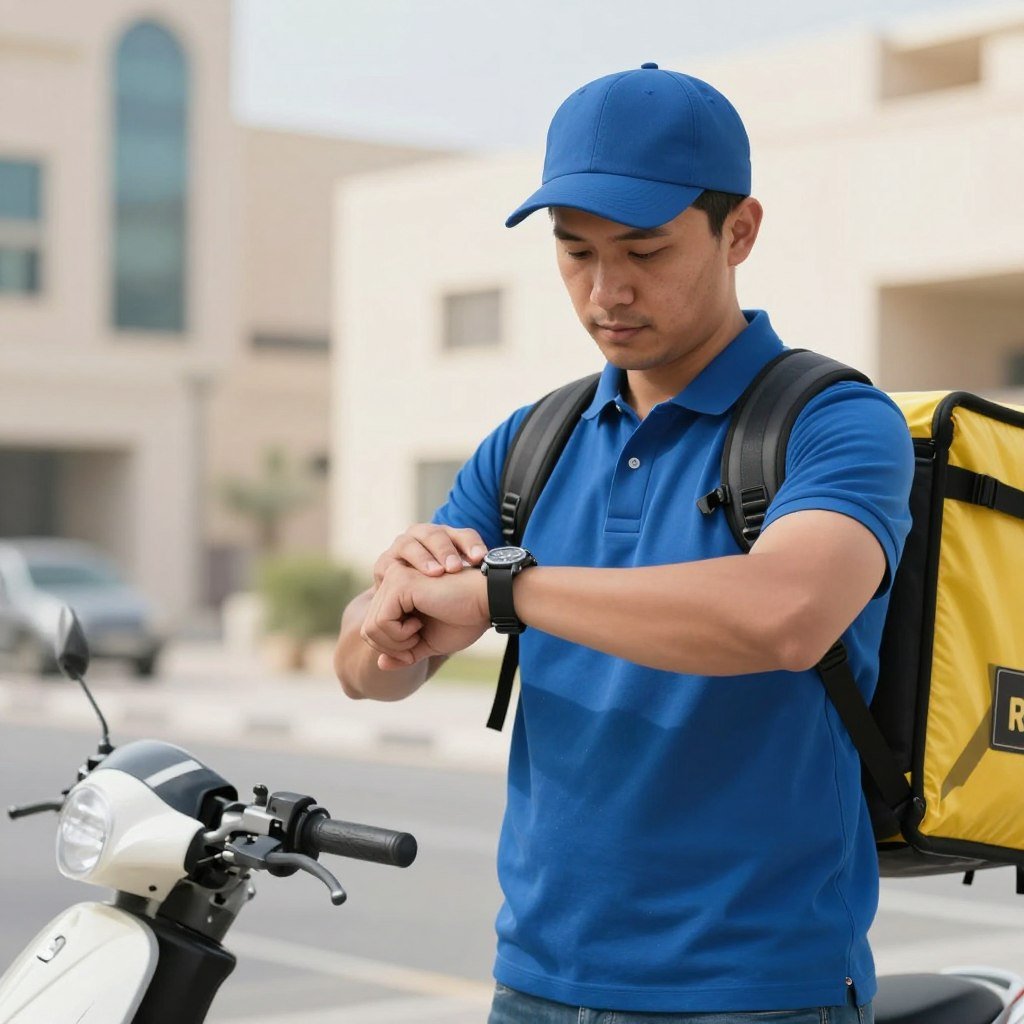 مندوب توصيل دبي يقدم خدمة سريعة في نفس اليوم