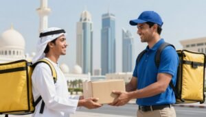 مندوب توصيل سريع في أبوظبي يقدم خدمة احترافية