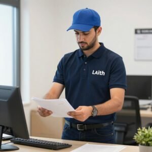 مندوب توصيل سريع يقوم بتوصيل مستندات هامة مندوب توصيل سريع يقوم بتوصيل مستندات هامة