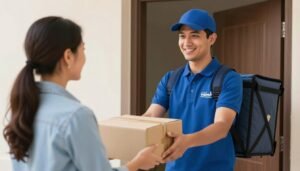 مندوب توصيل محترف في العين يقدم خدمة متميزة