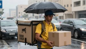 مندوب توصيل يتغلب على تحديات العمل لتقديم خدمة متميزة للعملاء