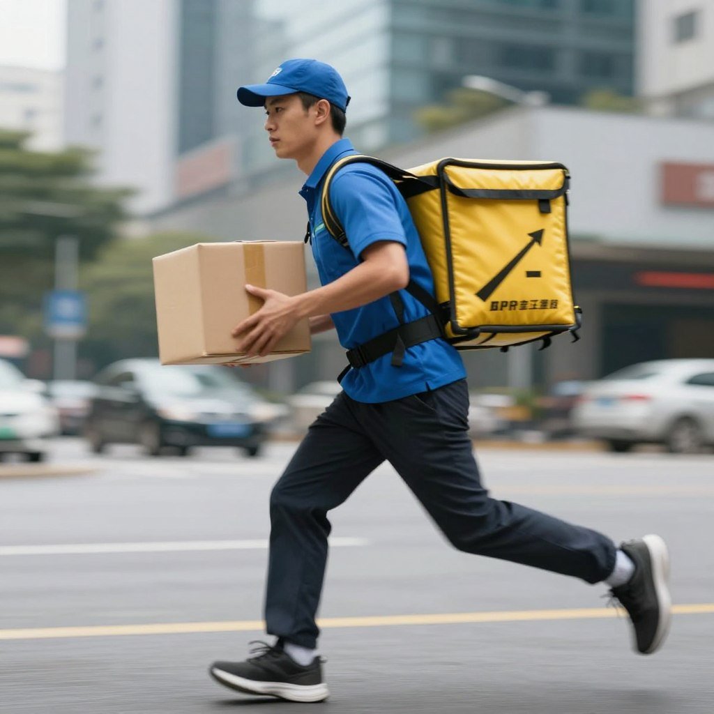 Express delivery service with urgent package