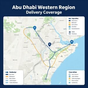 خدمات التوصيل في أبوظبي والمنطقة الغربية