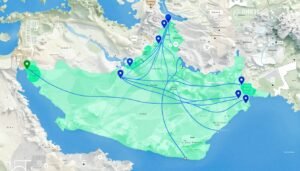 خريطة تغطية خدمة التوصيل في الإمارات