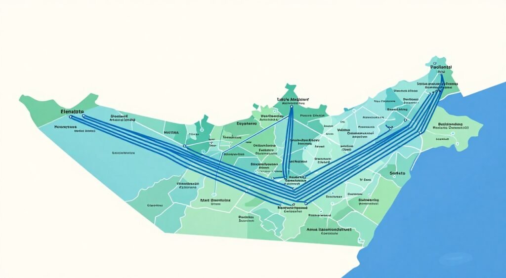 خريطة تغطية خدمة التوصيل في الإمارات