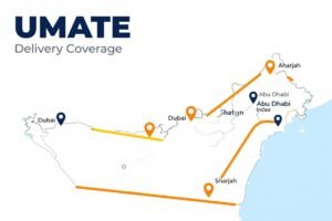 خريطة تغطية خدمة التوصيل في الإمارات خريطة تغطية خدمة التوصيل في الإمارات