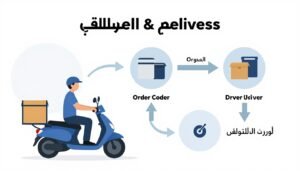 خطوات خدمة التوصيل من الطلب إلى التسليم