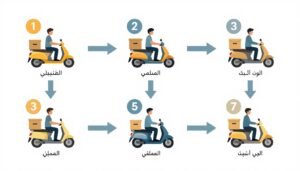 خطوات خدمة توصيل الطلبات خطوات خدمة توصيل الطلبات
