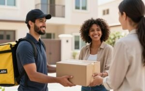 عملاء راضون عن خدمة التوصيل