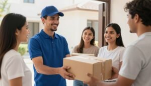 عملاء راضون عن خدمة التوصيل في الإمارات