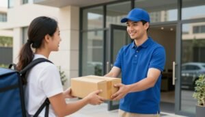 مندوب توصيل سريع يسلم طلبات في دبي مندوب توصيل سريع يسلم طلبات في دبي